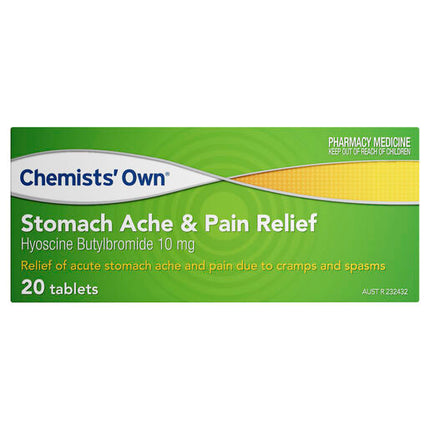 Chemists' Own Stomach Ache & Pain Relief Tablets 20