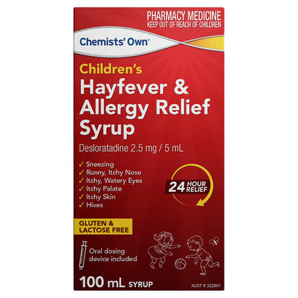 Chemists' Own Children's Hayfever Allergy Relief Syrup 100mL