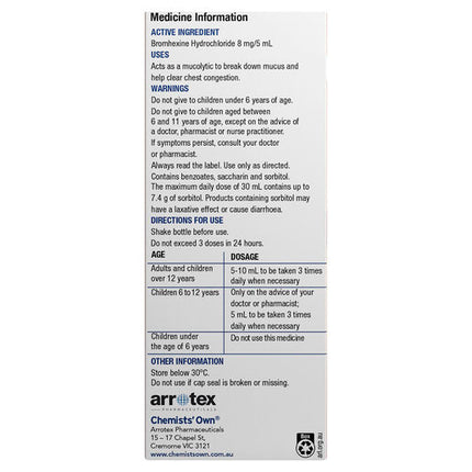 Chemists' Own Chesty Mucus Relief Forte 200ml