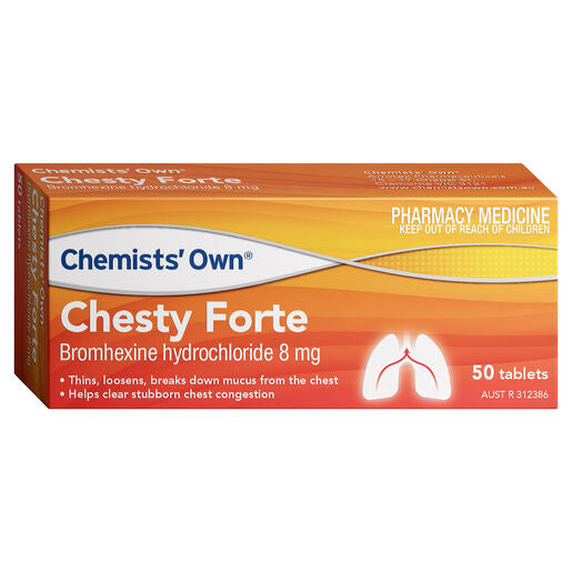 Chemists Own Chesty Forte 8mg  50 Tablets
