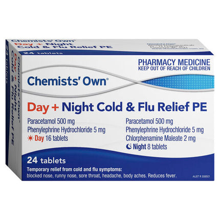 Chemists' Own Cold & Flu Relief Day + Night Pe 24