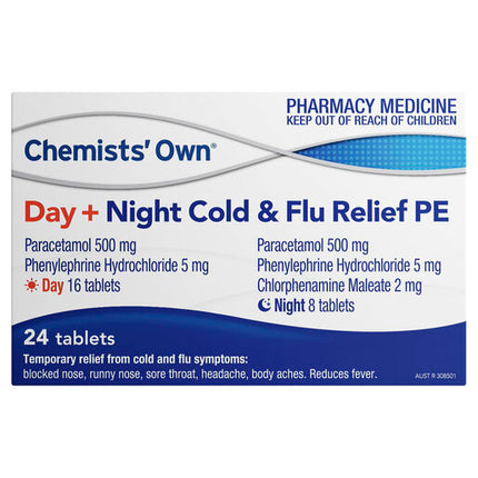 Chemists' Own Cold & Flu Relief Day + Night Pe 24