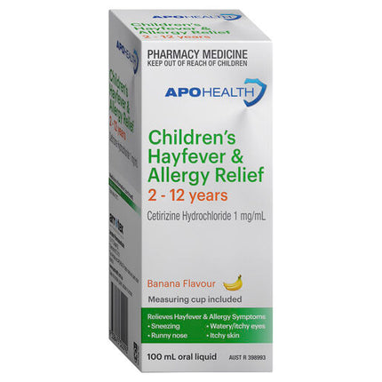 ApoHealth Childrens Hayfever Allergy Relief Syrup 100ml