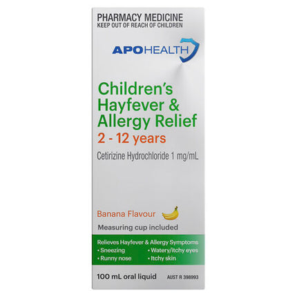 ApoHealth Childrens Hayfever Allergy Relief Syrup 100ml