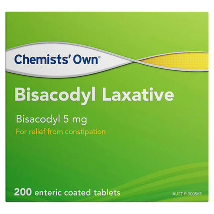 Chemists' Own Bisacodyl Laxative 200 Tablets
