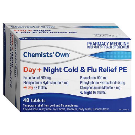 Chemists' Own Cold & Flu Relief Day + Night Pe 48