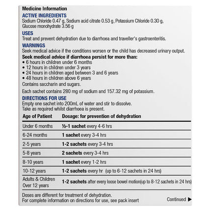 Chemists' Own Oral Rehydration Salts Sachet 4.9g 10