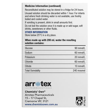Chemists' Own Oral Rehydration Salts Sachet 4.9g 10