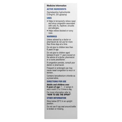 Chemists' Own Decongestant Nasal Spray 18ml