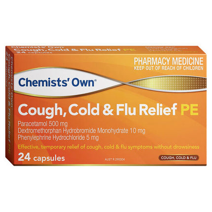 Chemists' Own Cough Cold & Flu Pe Capsules 24
