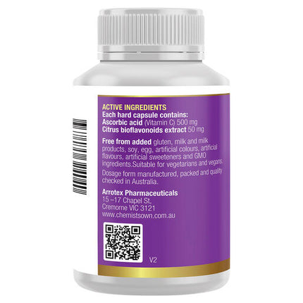 Chemists' Own Provance Vitamin C GMO Free 120 Capsules