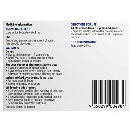 Chemists' Own Diarrhoea Relief Capsules 12