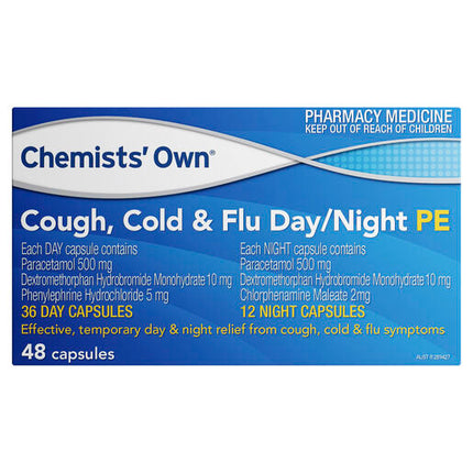 Chemists' Own Cough Cold & Flu Day/ Night PE 48 Tablets