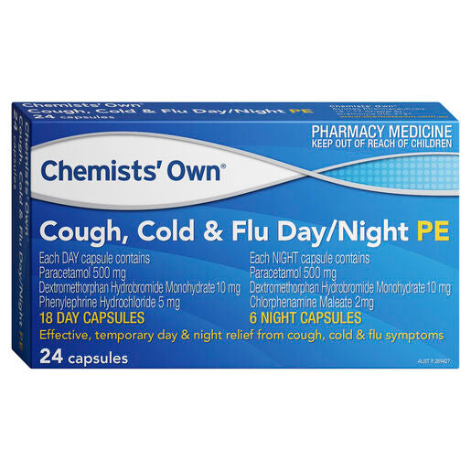 Chemists' Own Cough Cold & Flu Day/ Night PE 24 Tablets