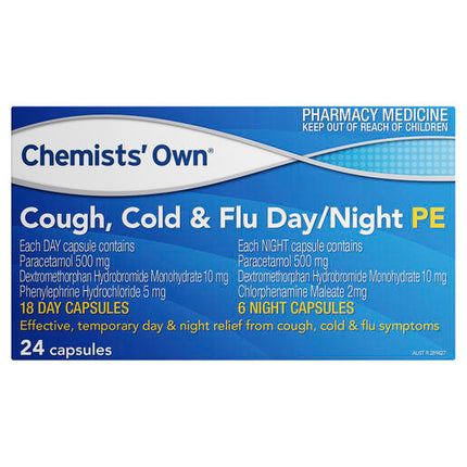 Chemists' Own Cough Cold & Flu Day/ Night PE 24 Tablets