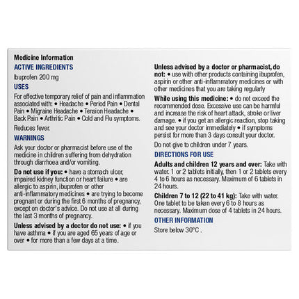 Chemists' Own Ibuprofen Tablets 200mg 96