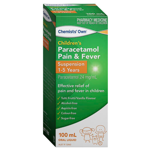 Chemists' Own Children's Paracetamol Pain & Fever 1-5 Years Suspension 100ml