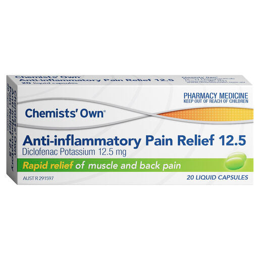 Chemists' Own Diclofenac 12.5mg Liquid Capsules 20