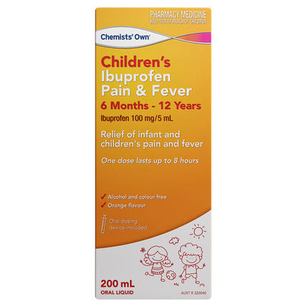 Chemists' Own Ibuprofen Pain & Fever Suspension 200ml
