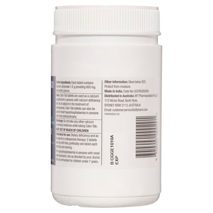 Calci Tab 600mg 240 Tablets