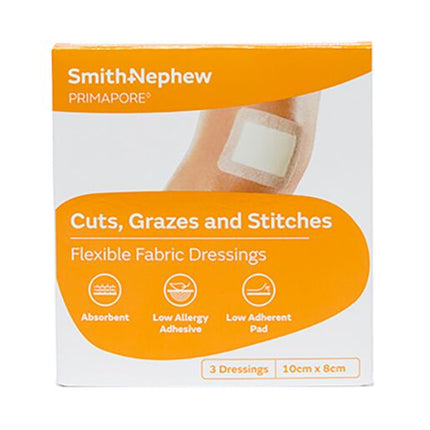 Primapore 10cm x 8cm 3 Pack