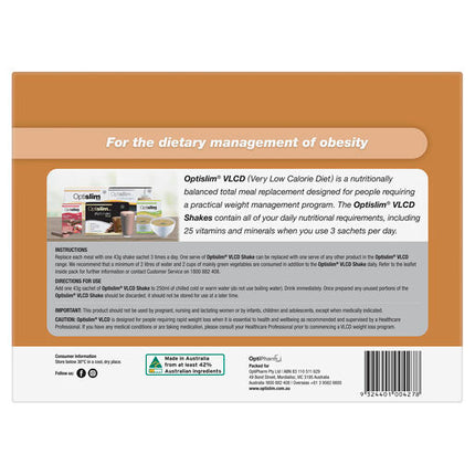 Optislim VLCD Shake Salted Caramel 21 x 43g