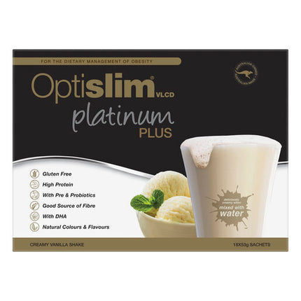 Optislim VLCD Platinum Plus Shake Vanilla 18 x 53g