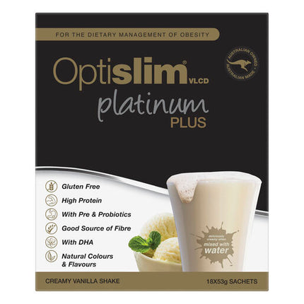 Optislim VLCD Platinum Plus Shake Vanilla 18 x 53g