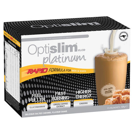 Optislim VLCD Platinum Shake Salted Caramel 21 x 25g
