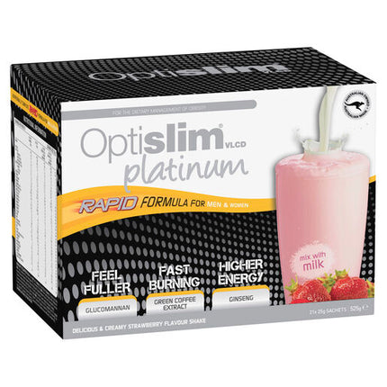 Optislim VLCD Platinum Shake Strawberry 21 x 25g
