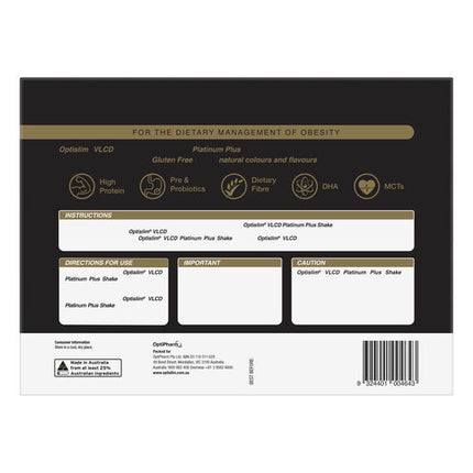 Optislim VLCD Platinum Plus Shake Chocolate 18 x 53g