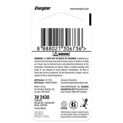 Energizer ECR 2430 BS 1 Pack