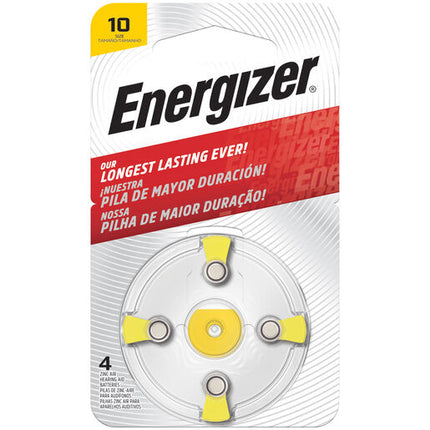 Energizer Hearing Aid Batteries AZ10 4 Pack