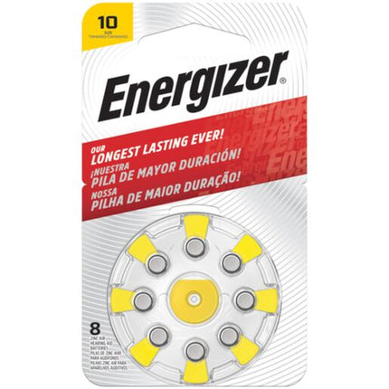 Energizer Hearing Aid AZ10 Batteries 8 Pack
