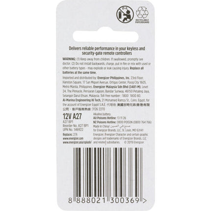 Energizer A27 Bp-1 12V