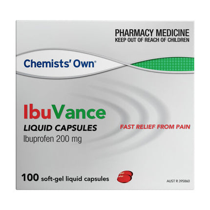Chemists' Own IbuVance Liquid Caps 200mg 100