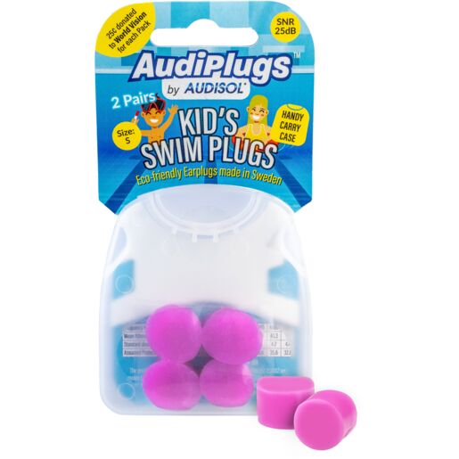 Audiplugs Kids Swim Ear Plugs 2 Pairs
