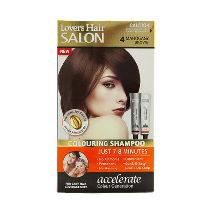 LoverHair Hair Salon Colouring Shampoo 4 Mahogany Brown