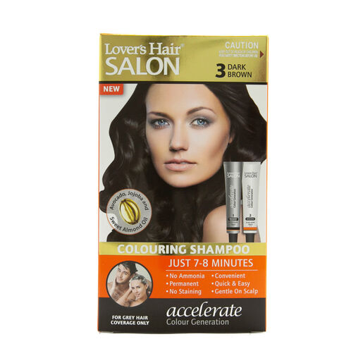 LoverHair Hair Salon Colouring Shampoo 3 Dark Brown
