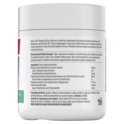 Nutra-Life Fatigue & Stress Defence 60 Capsules