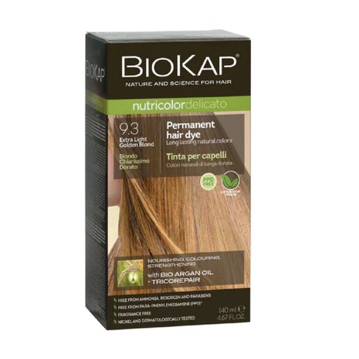 Biokap Delicato+ 9.3 Extra Light Golden Blond Gentle Dye 140Ml