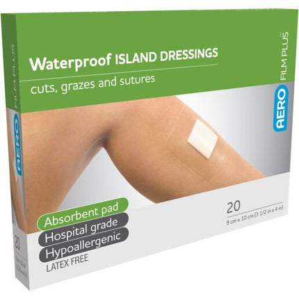 Aerofilm Plus Waterproof Island Dressing 9X10Cm