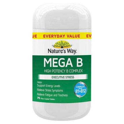 Nature's Way Mega B 75 Tablets