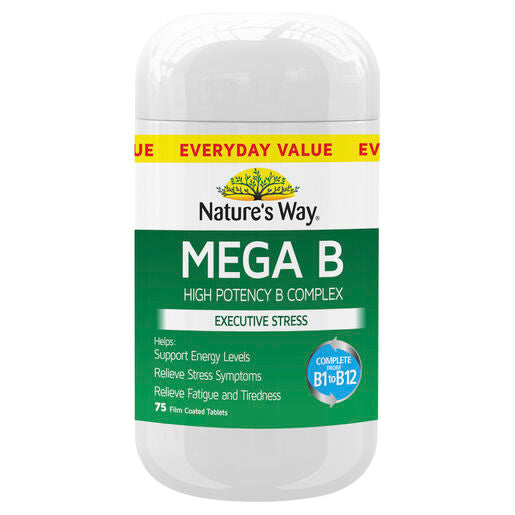 Nature's Way Mega B 75 Tablets