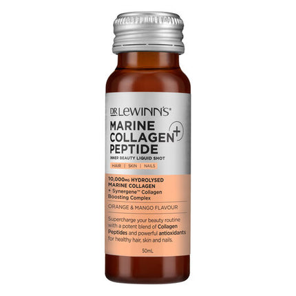 Dr. LeWinn's Marine Collagen Peptide+ Inner Beauty Liquid Shot Orange & Mango - 10 x 50mL