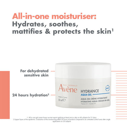 Avène Hydrance Aqua Cream-In-Gel Cohederm 50ml - Moisturiser For Dehydrated Skin