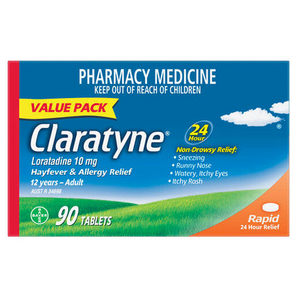 Claratyne Allergy Hayfever Relief Antihistamine Tablets 90 Pack