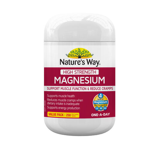 Nature's Way High Strength Magnesium 250 Tablets - One-A-Day