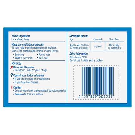 Claratyne Allergy Hayfever Relief Antihistamine Tablets 90 Pack