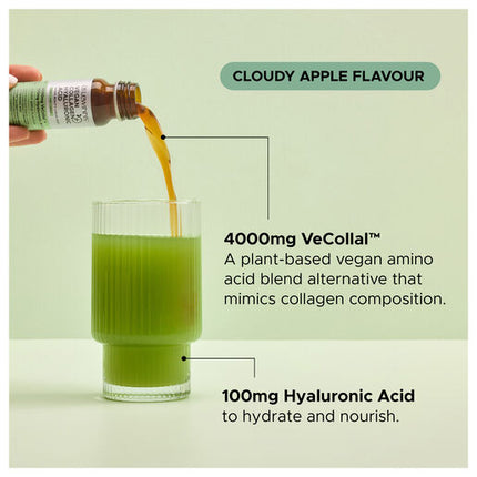 Dr LeWinn's Inner Beauty Vegan Collagen & Hyaluronic Acid Liquid Shot, Cloudy Apple Flavour - 10 x 50mL